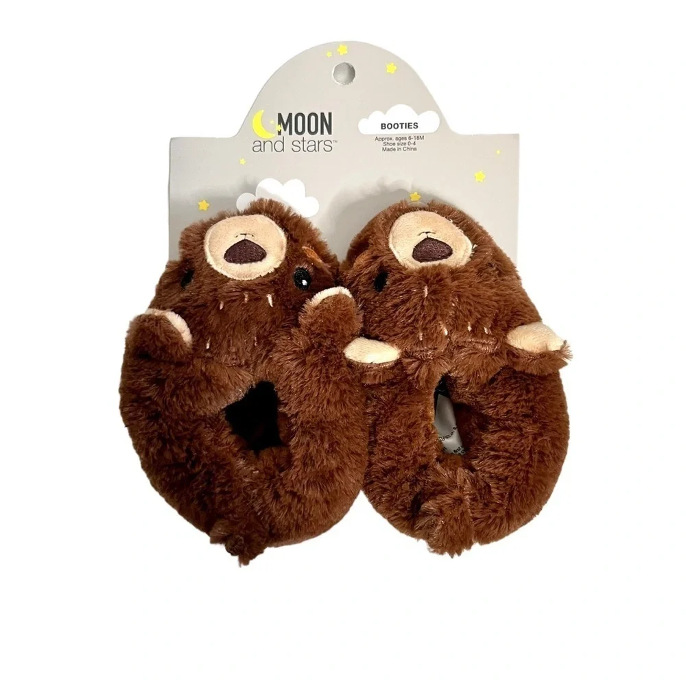 Moon and Stars Bear Booties 6-18 Months New